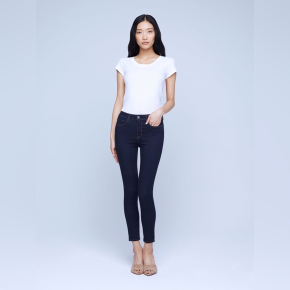 L'AGENCE Denim - L'AGENCE Margot High-Rise Skinny Jeans in Midnight Size 27